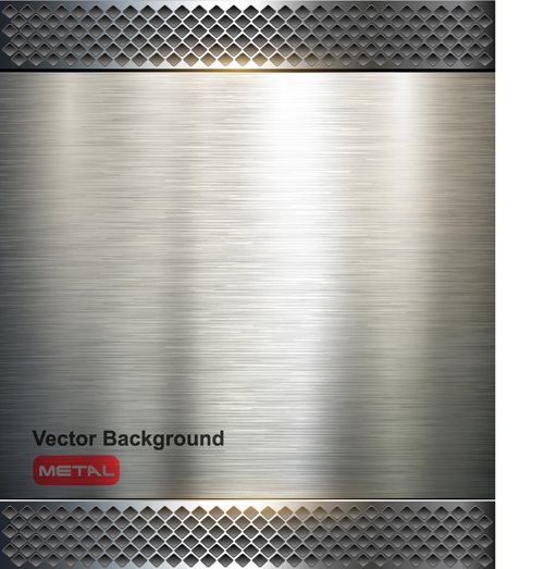 Shiny metal background creative vector set 04