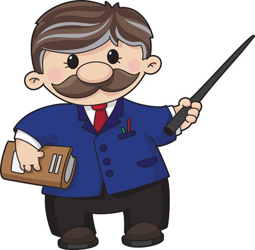 Elements of Teacher vector set 03