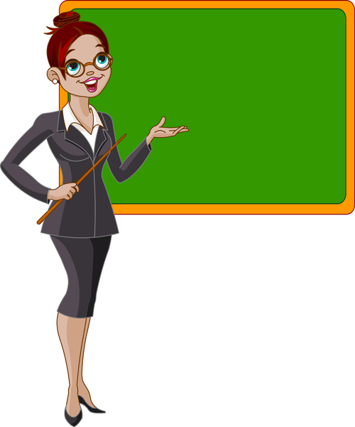 Elements of Teacher vector set 05