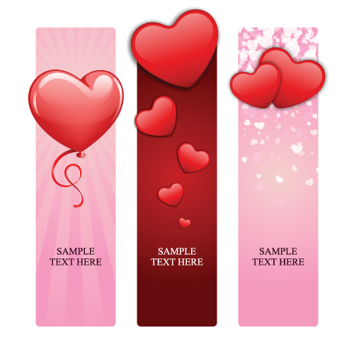 Various Valentines Day Cards design vector set 09