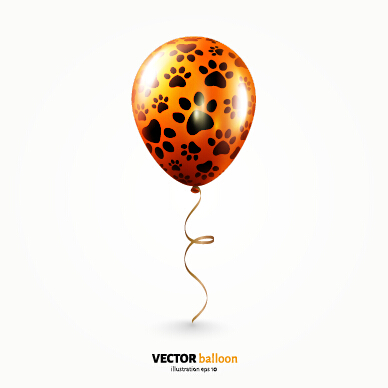 Vector set of balloon background creative design 07