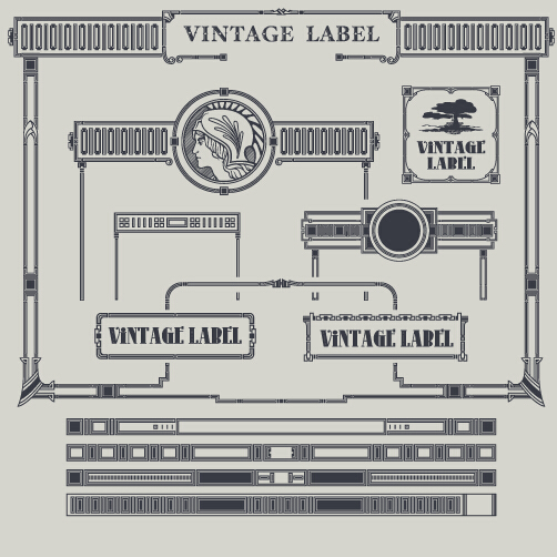 vintage label border 