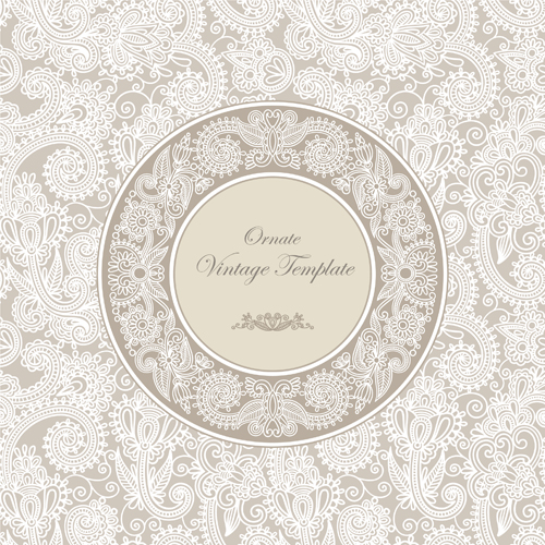 Elements of Vintage Style vector backgrounds 01
