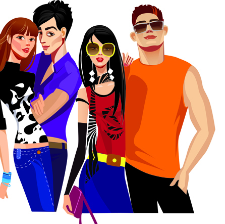 Stylish Youth design elements vector 05