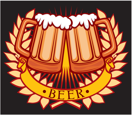 Different Beer elements covers for label and background 01