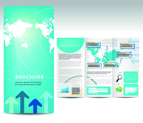 Set of business brochure cover vector 02