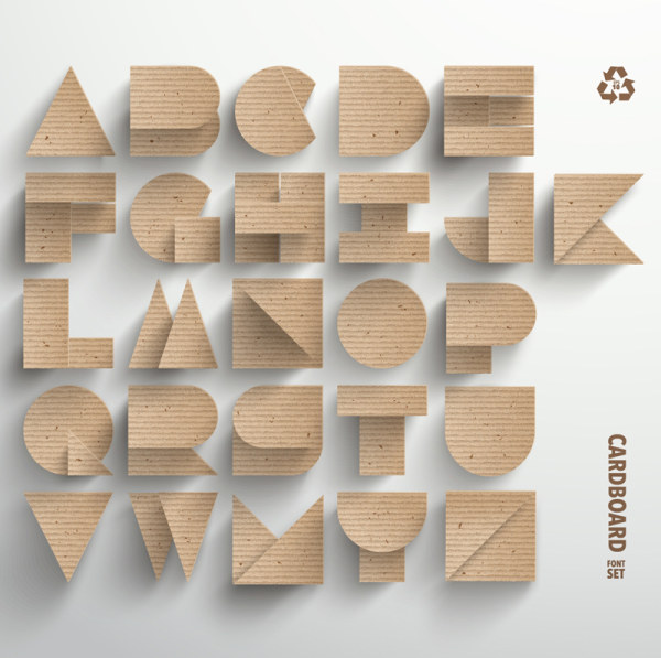creative cardboard alphabet 