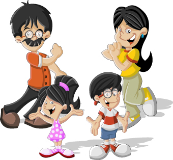 Funny cartoon people illustration 02