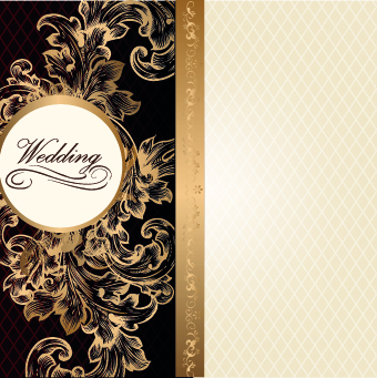 Ornate invitation design vector set 01