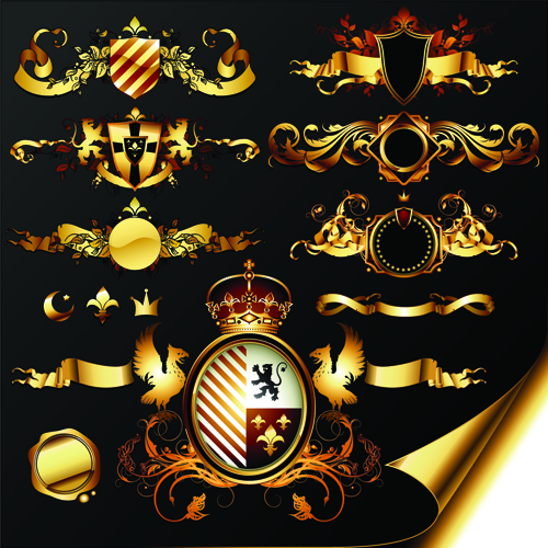 ornaments ornament luxurious heraldic golden 