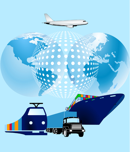 World transport design vector 05
