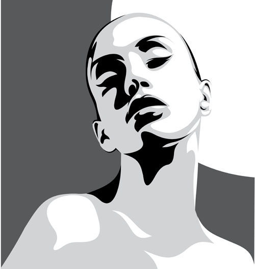 Belle Silhouette 02 vector