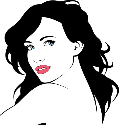 Belle Silhouette 03 vector