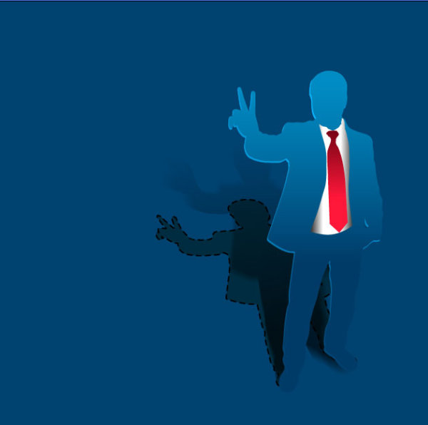 Origami personage Template 01 Vector