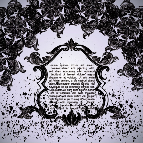 Floral  pattern Template 05 Vector
