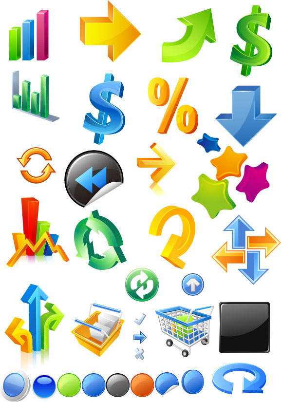3D icon symbol vector