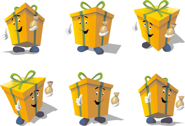 Cartoon box Icon vector