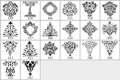 decornaments 01 Photoshop Brushes