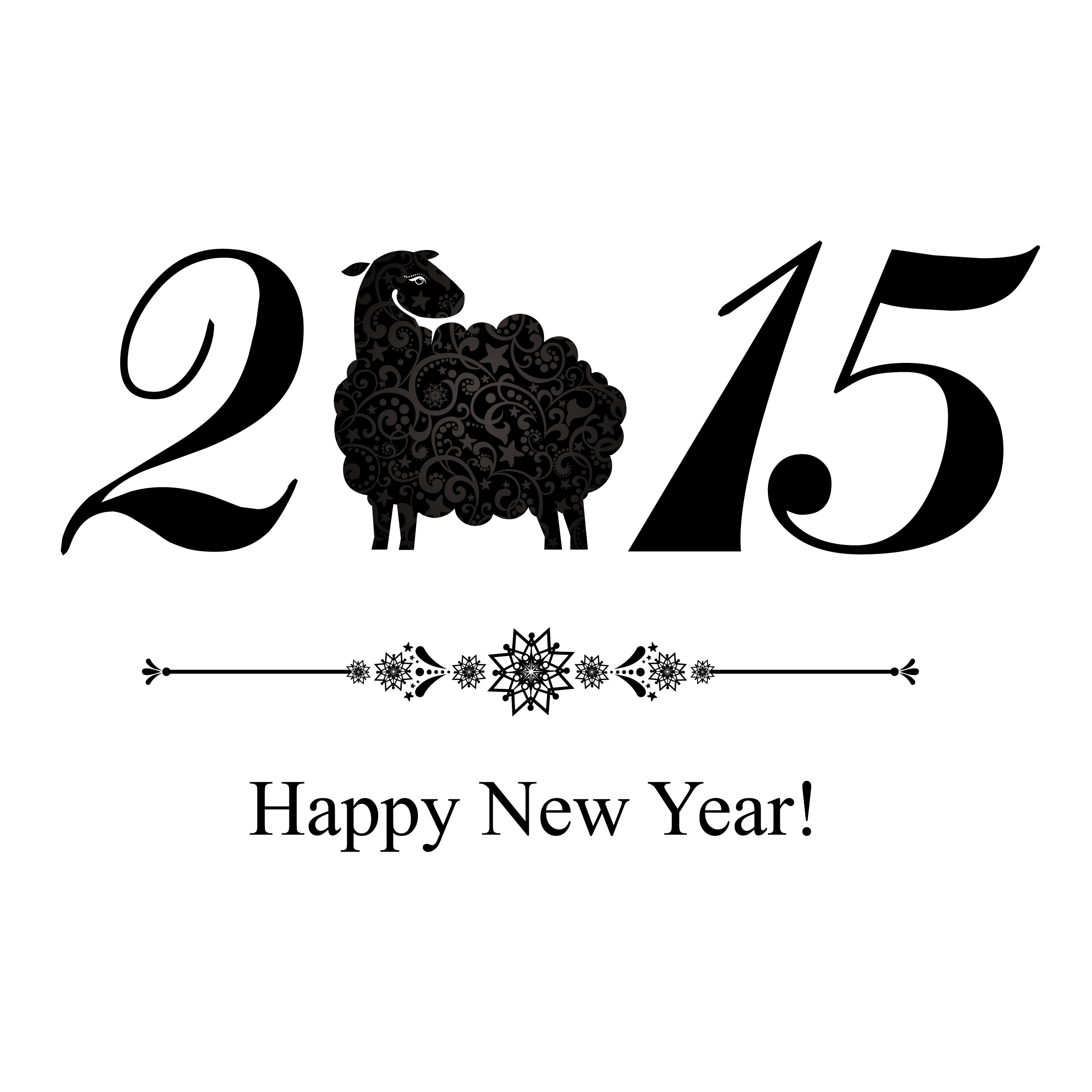 2015 sheep year background creative vector 03