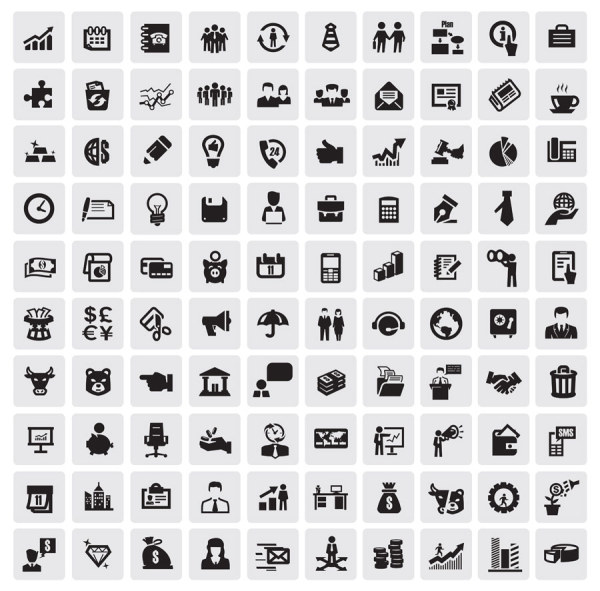 icons Huge collection collection black and white black 