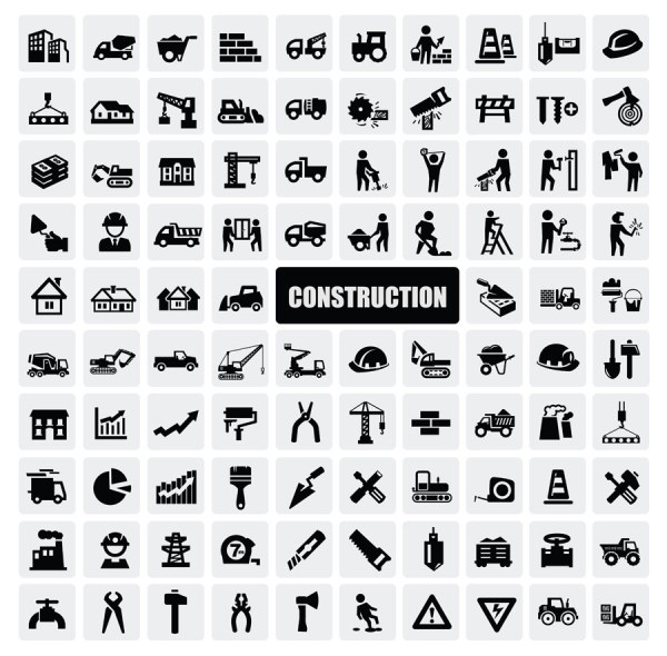 icons icon Huge collection collection black and white black 