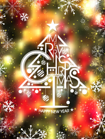 Blurs christmas and new year vector