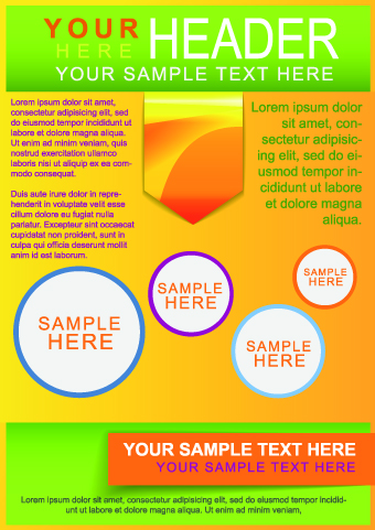 Business style brochure flyer cover design vector 02