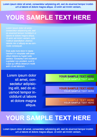 Business style brochure flyer cover design vector 04