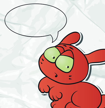 Set of funny Cartoon animals cloud to talk design vector 01