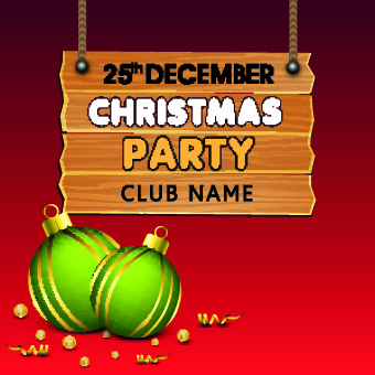 Christmas Billboard vector background