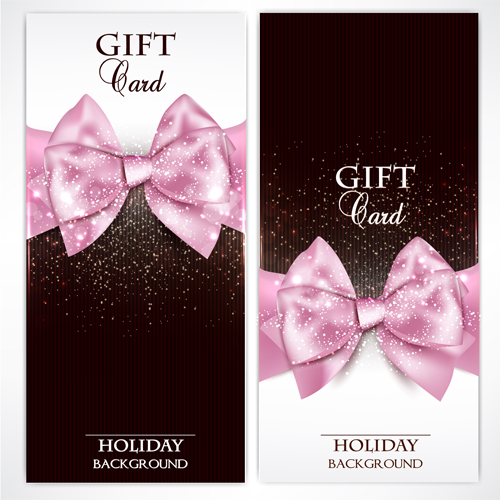 Christmas and new year gift cards ornate vector 05