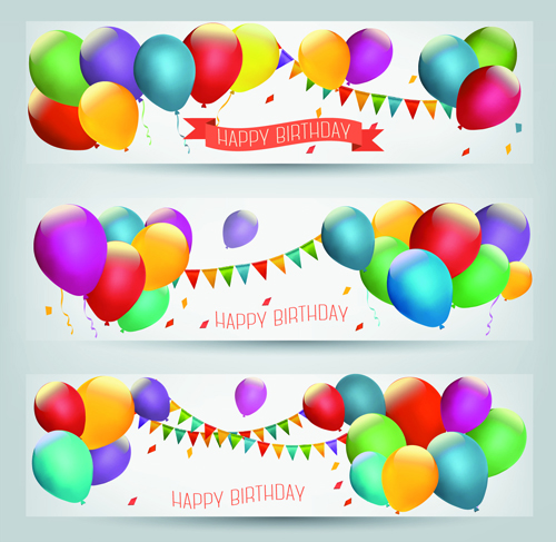 holiday colored banner balloons 