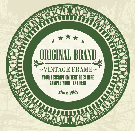 Dark green floral frame vectors 02