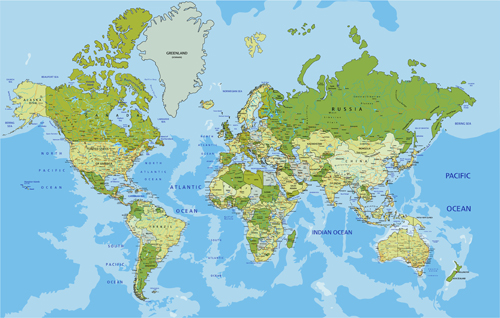 world map world map vector detailed 