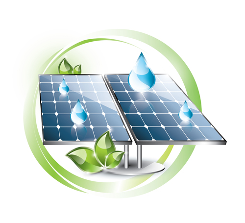 Ecology solar panel creative vector 03