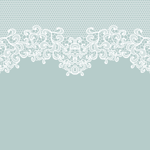 Elegant white lace vector background 01
