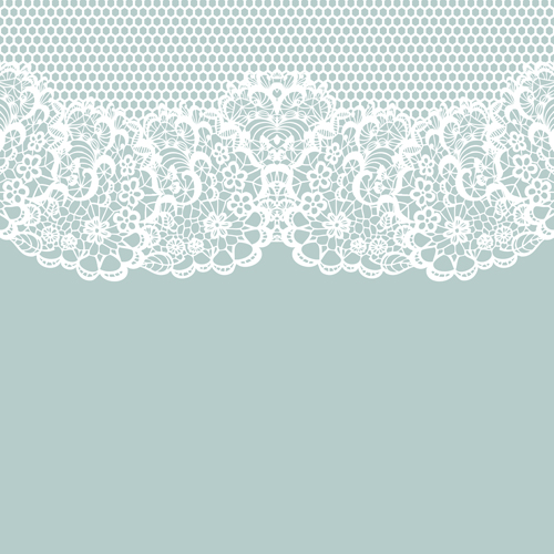 Elegant white lace vector background 02