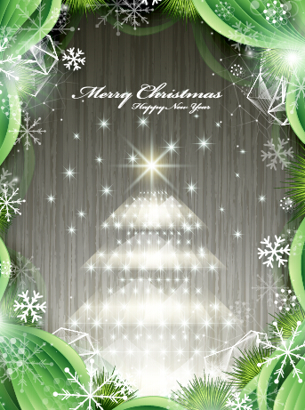 Fantasy xmas elements background vector
