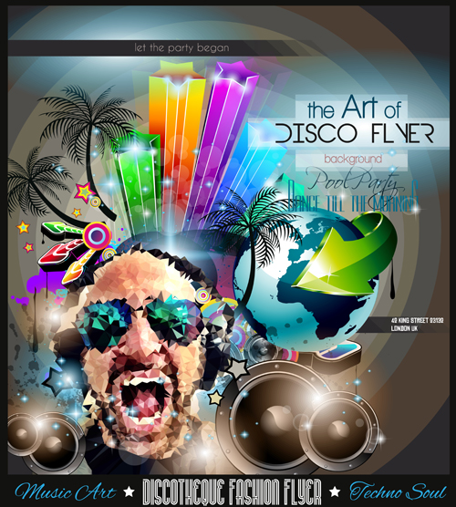 Fashion Club Disco Party Flyer Template Vector 04 WeLoveSoLo