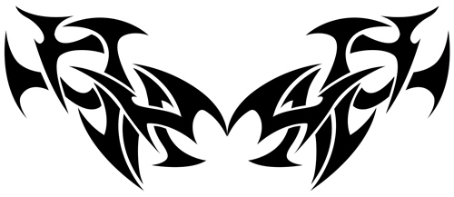 Floral tribal tattoo vector material 08 Floral tribal tattoo vector material 08