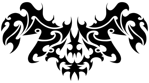 Floral tribal tattoo vector material 15 Floral tribal tattoo vector material 15