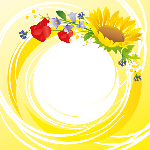 yellow flower background vector background 