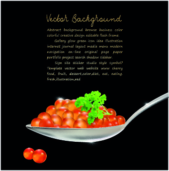 Food creative vector background 05