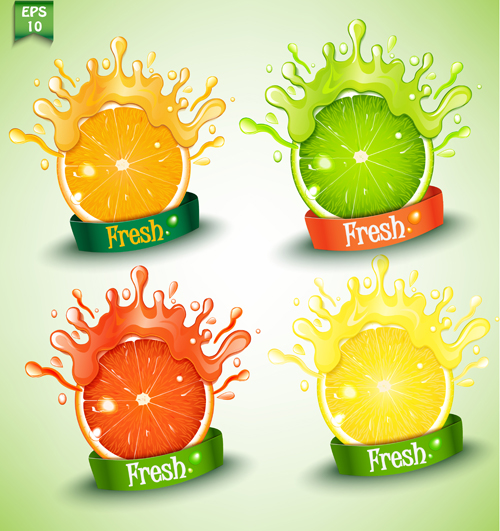 Fresh orange juice creative design vector