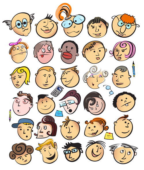 vector material Smile material funny expression express 