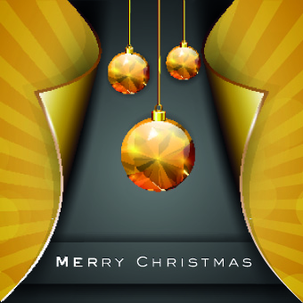 vector background christmas baubles background 