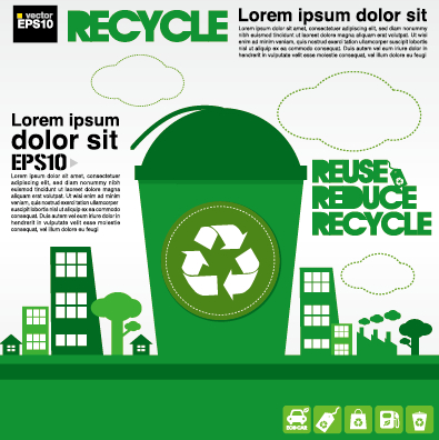 Green ecology city concept design vector 03