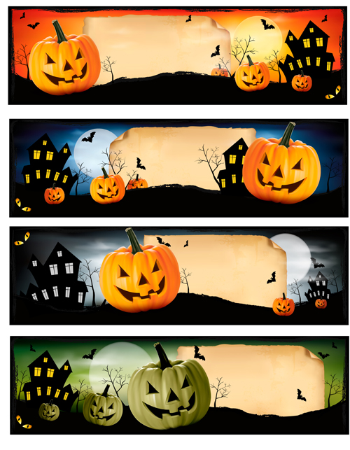 night halloween banners banner 