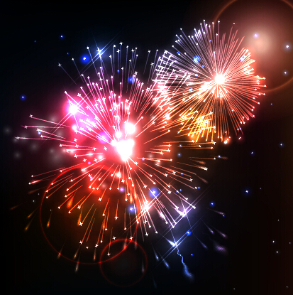 holiday Fireworks effect background 