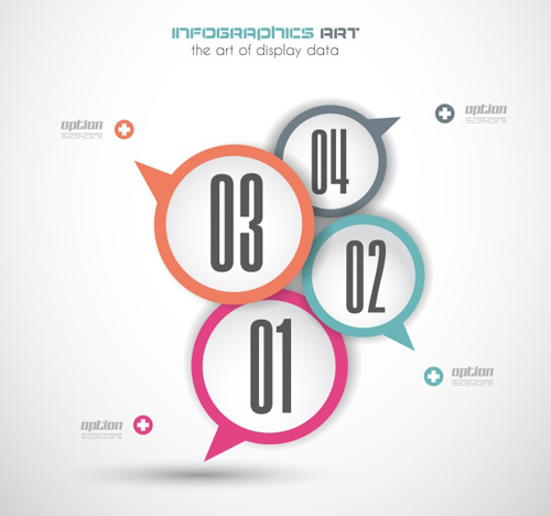 Infographic with speech bubbles vector